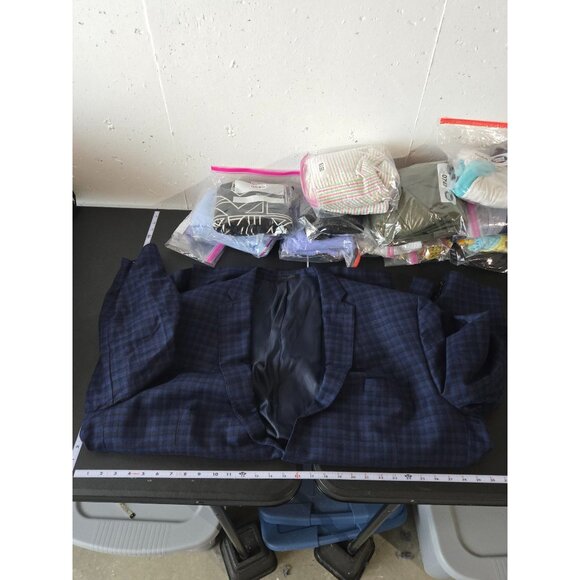 TailoRED  x Ermenegildo Zegna Cloth Plaid Wool Silk Sports Coat Size 56L Jacket - Picture 8 of 13